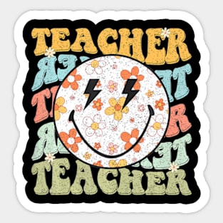 Teacher Daisy Colorful Elementary School Teacher Sticker